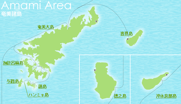 奄美エリア 離島マップ